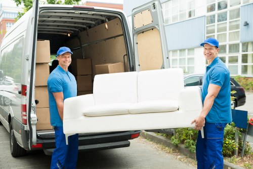 Professional house removals team planning a move in Northockendon