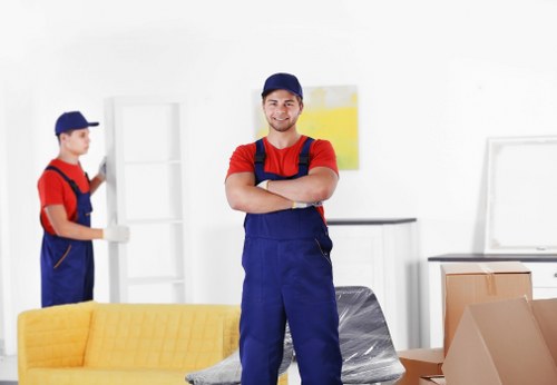 Staff member checking safe access in a storage facility