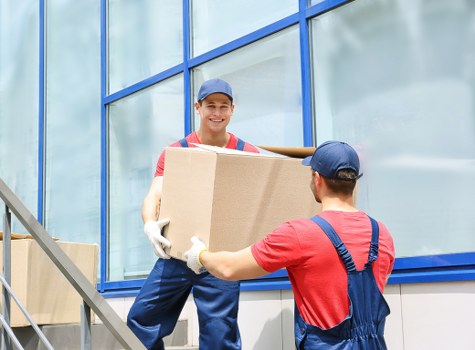 Person organizing boxes in a Northockendon storage unit