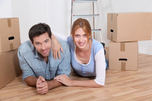 Local removal team transporting office items in Northockendon