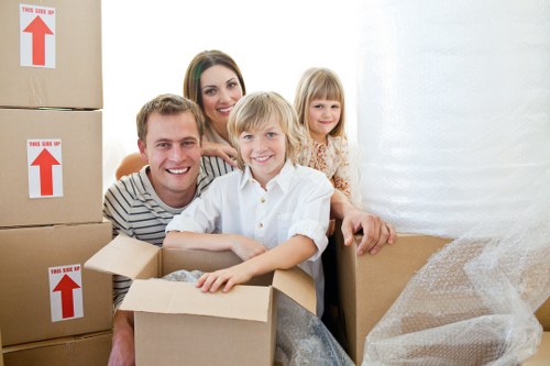 Organised storage space in North Ockendon with boxes and furniture